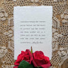 Custom quote print on handmade paper in script and/or typewriter font - Alison Rose Vintage