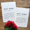 soul sister definition print in typewriter font on handmade cotton paper - Alison Rose Vintage