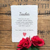 teacher you are a work of heart quote on handmade cotton paper - Alison Rose Vintage