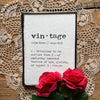 vintage definition print in typewriter font on handmade cotton paper - Alison Rose Vintage